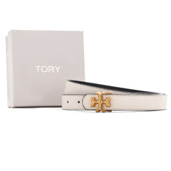 Tory Burch Eleanor leather belt | White