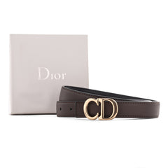 Dior logo-lettering Leather Belt | Coffee