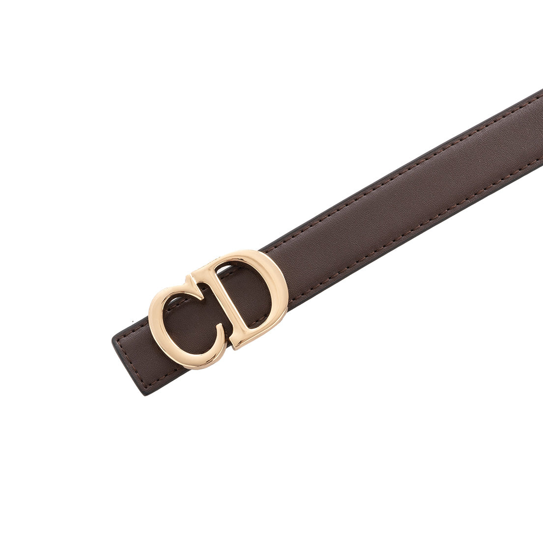 Dior logo-lettering Leather Belt | Coffee