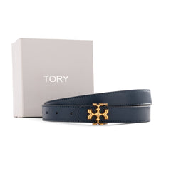 Tory Burch Eleanor leather belt | Dark Blue