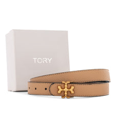 Tory Burch Eleanor leather belt | Beige/Gold