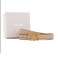 Celine Triomphe Thin Belt - light beige