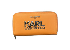 Karl Lagerfeld K/Ikonik Zip-Around Wallet - Light Brown (Mirror)