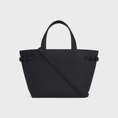 Celine Mini cabas Anais cuir Triomphe in grained calfskin - Black (Mirror)