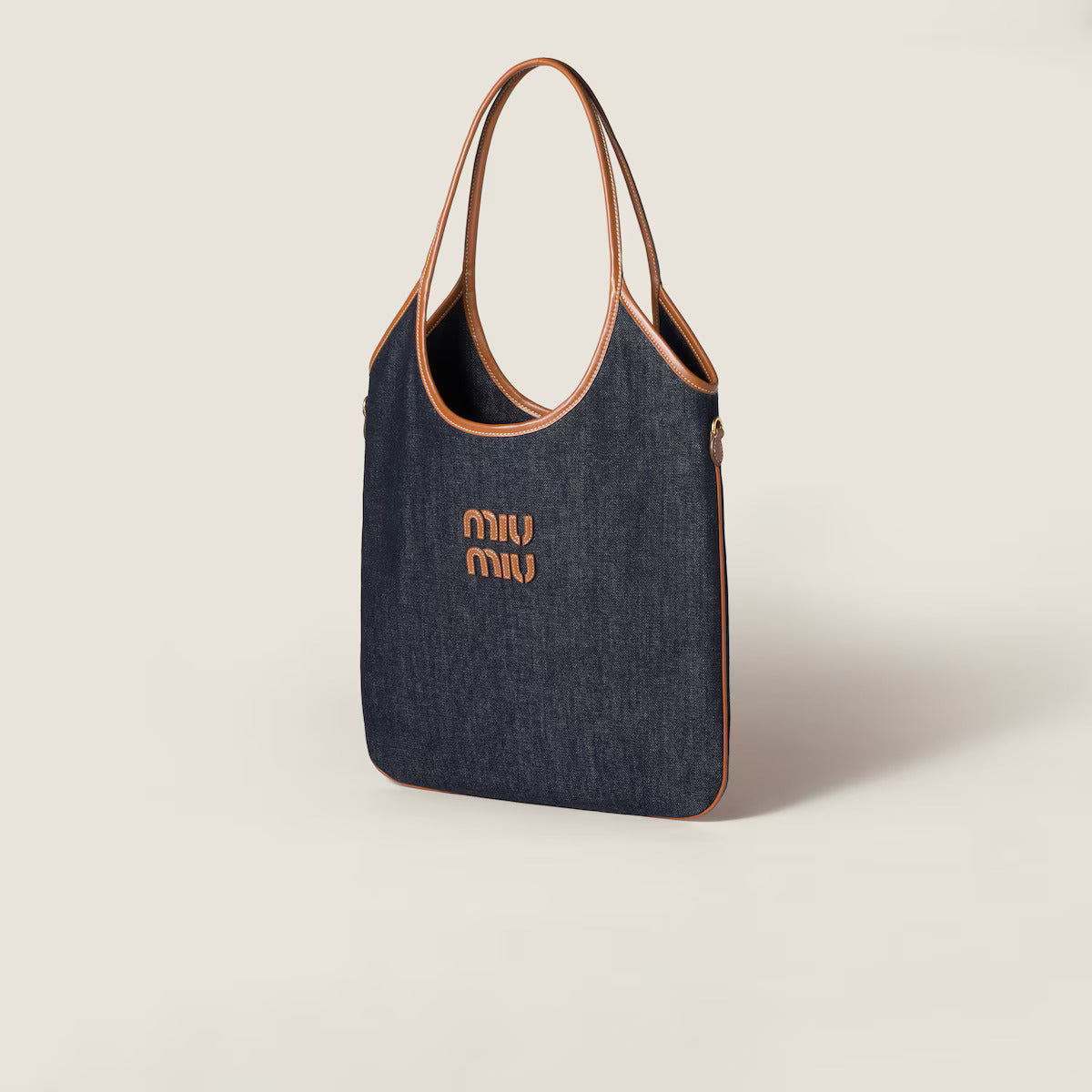 Miu Miu IVY denim bag Blue/Brandy (Mirror)