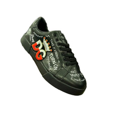 D&G canvas sneakers shoes-black