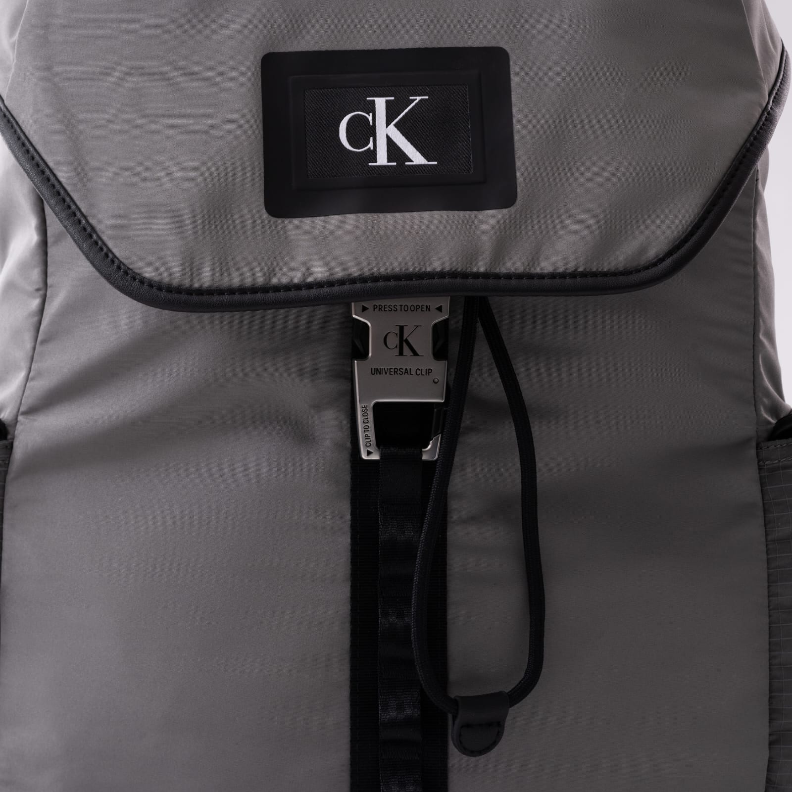 Calvin Klein Industrial Nylon Flap  Backpack Bag