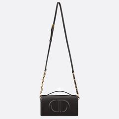Mini Dior CD Signature Bag Calfskin - Black(Mirror)