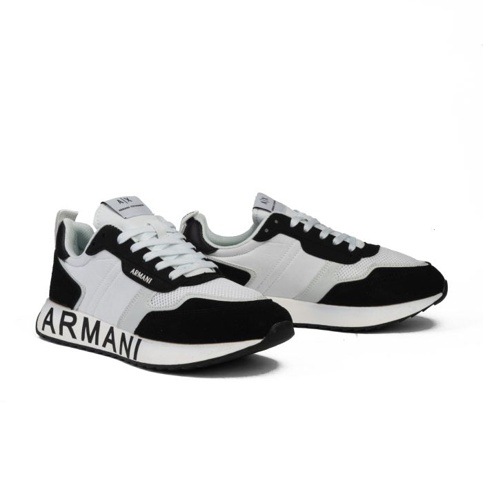 Armani Exchange-Men's-Sneaker - White/Black (Mirror)