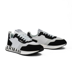 Armani Exchange-Men's-Sneaker - White/Black (Mirror)