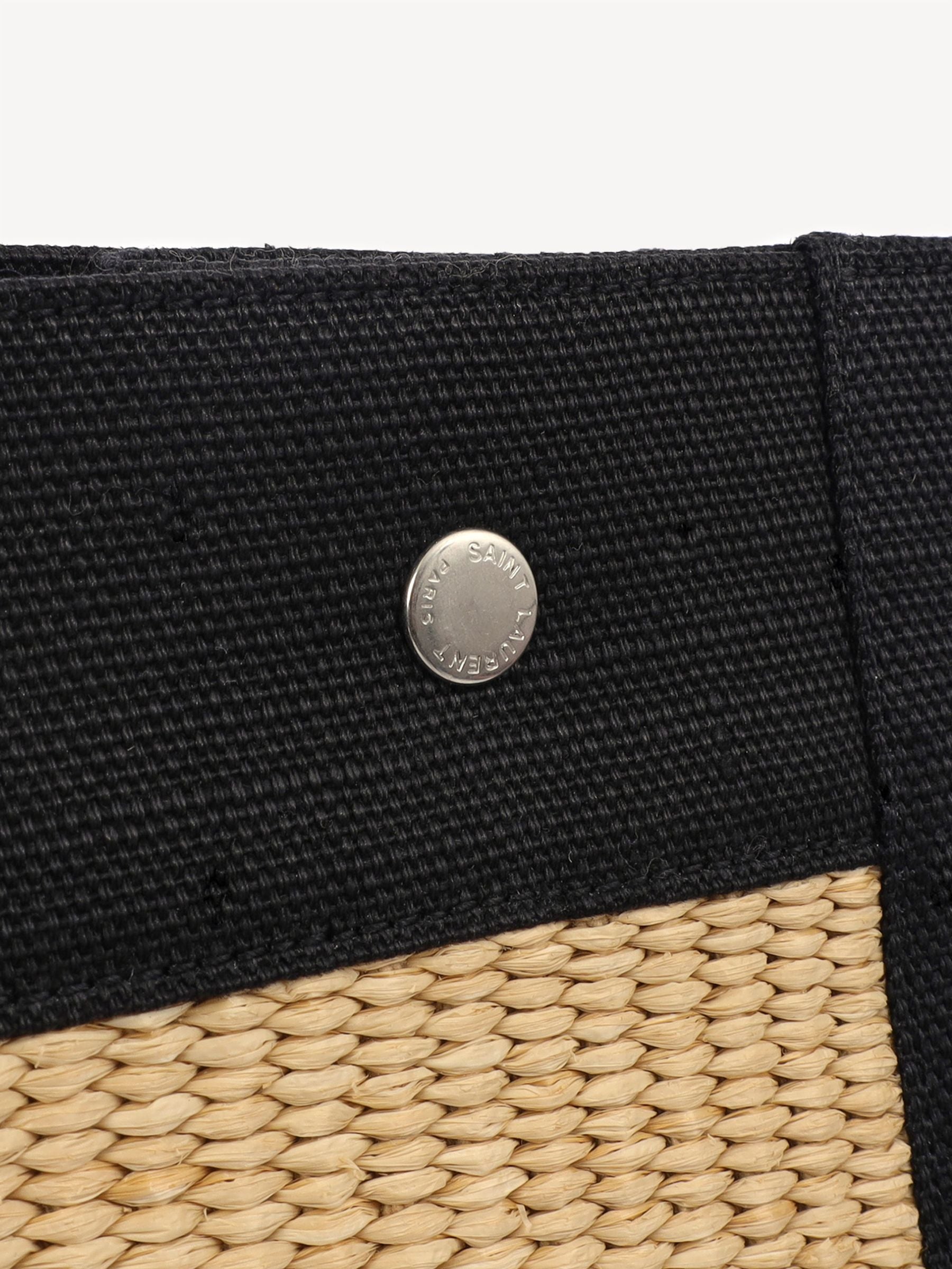 Saint Laurent Beige/Black Rive Gauche Tote Handbag