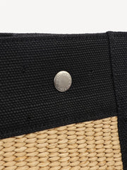 Saint Laurent Beige/Black Rive Gauche Tote Handbag