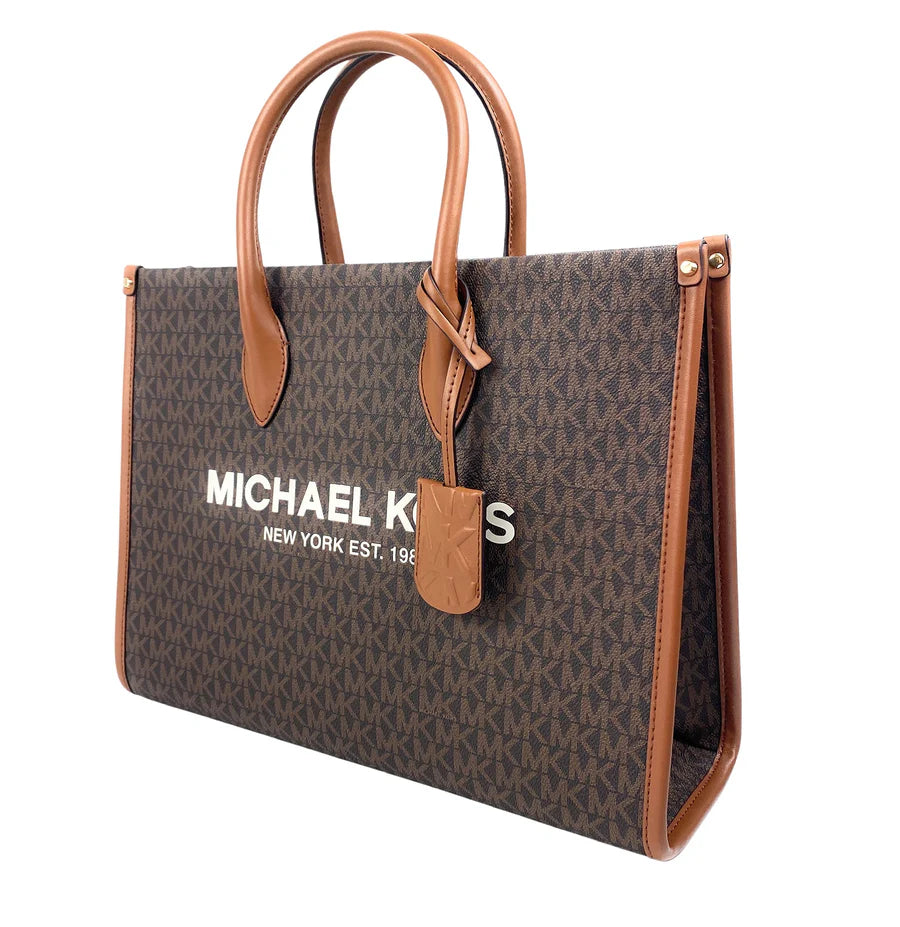 Michael Kors Signature Logo Tote Bag - Brown (Mirror)