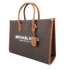Michael Kors Signature Logo Tote Bag - Brown (Mirror)