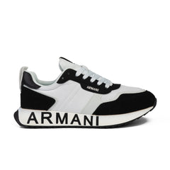 Armani Exchange-Men's-Sneaker - White/Black (Mirror)