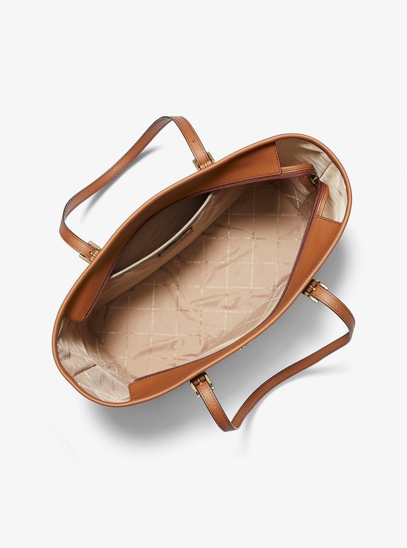 Michael Kors Jet Set Travel Large Logo Tote Bag - Brown (Mirror)