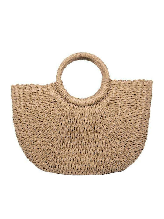 Stroh Strandtasche Beige