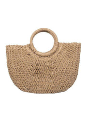 Stroh Strandtasche Beige