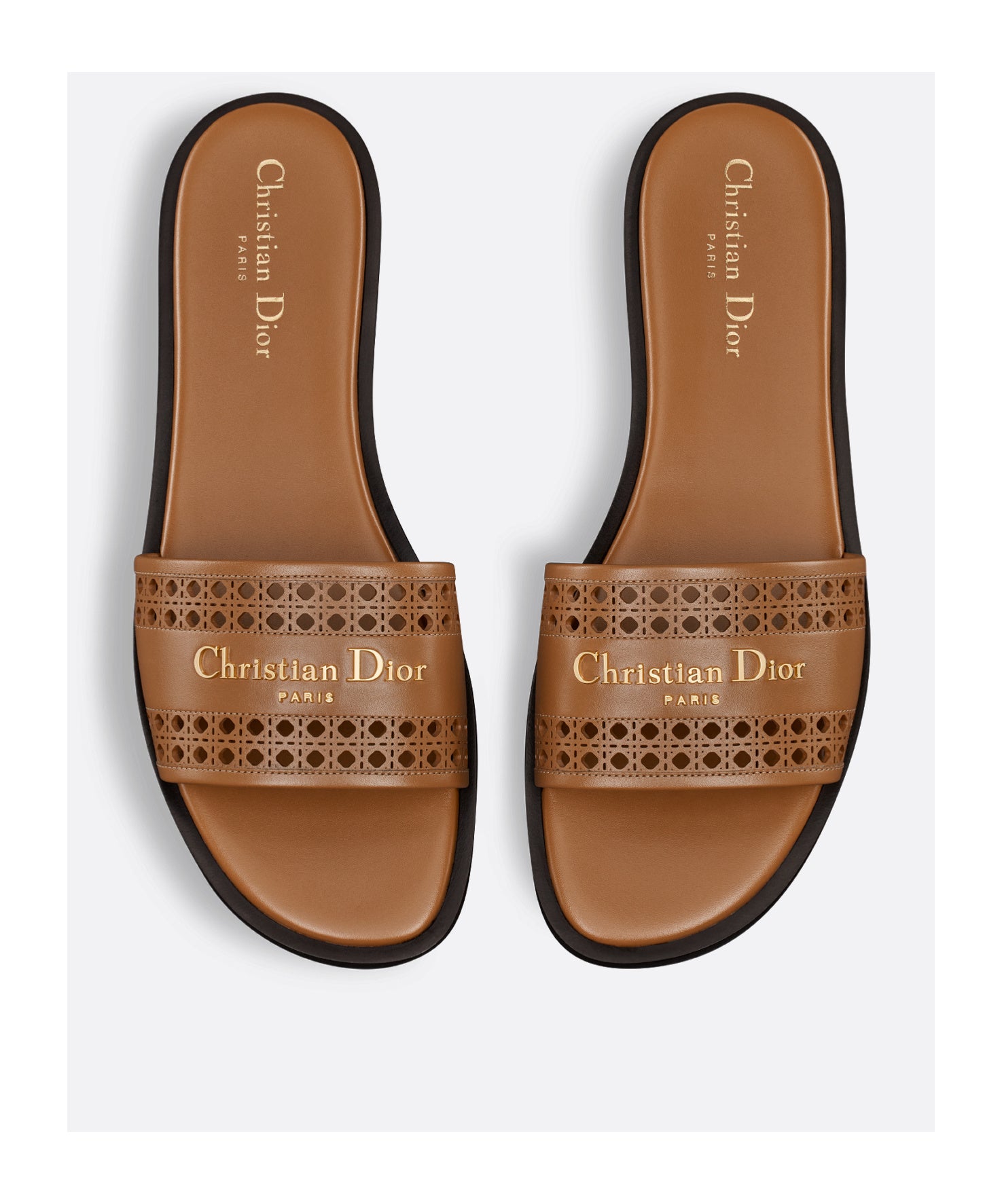 Dior D-lane Sandals In Brown