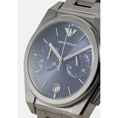 Emporio Armani Men's Stainless Steel Chronograph Watch - Blue Dial