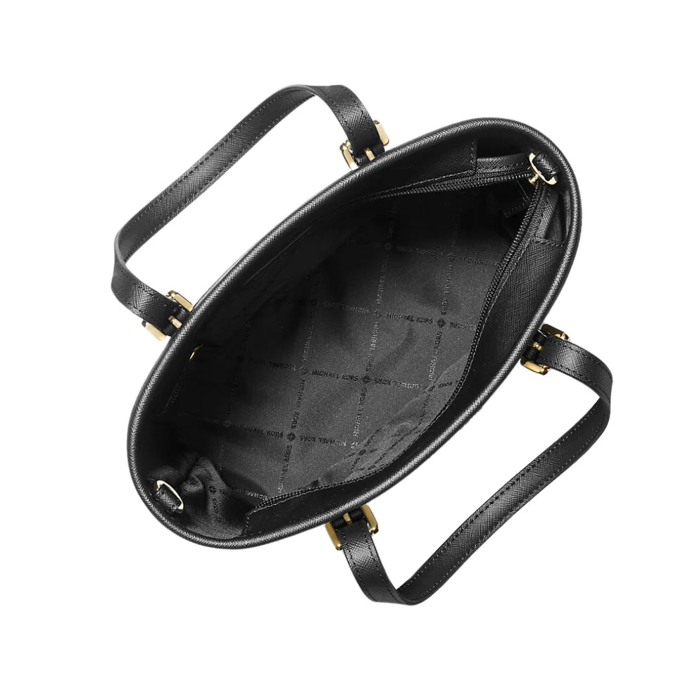 Michael Kors Jet Set Travel Large Logo Tote Bag - Black (Mirror)