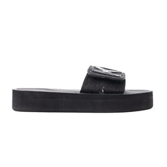 Michael Kors Logo Glitter Wedge Slides Women - Black