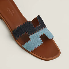 Hermès Oran Sandal - Dark Blue/Light Blue