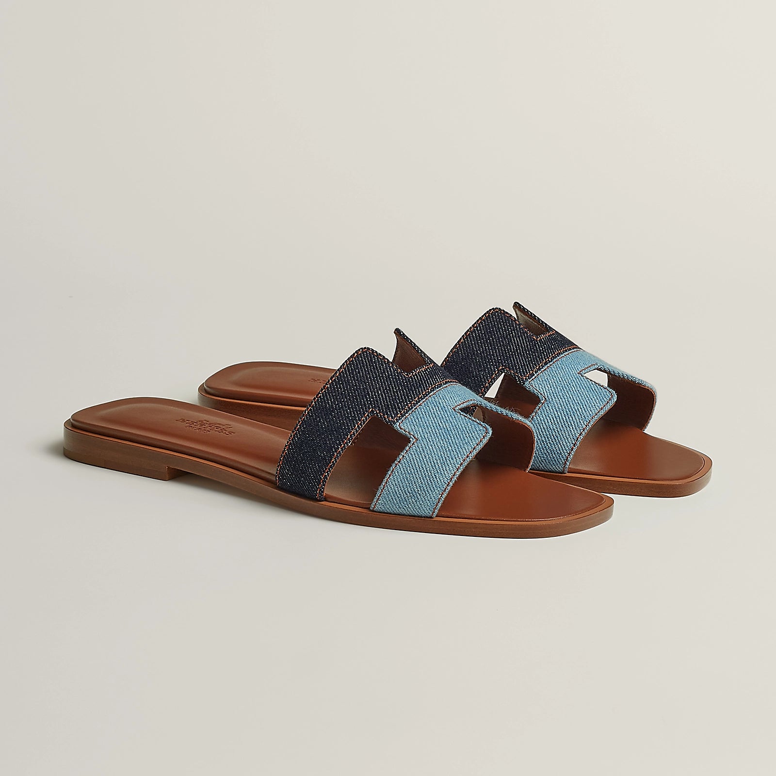 Hermès Oran Sandal - Dark Blue/Light Blue