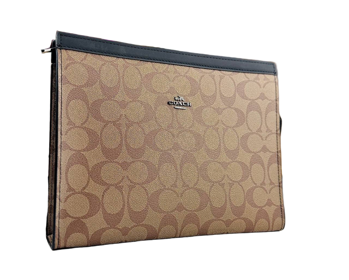 Coach Signature Pouch - Brown