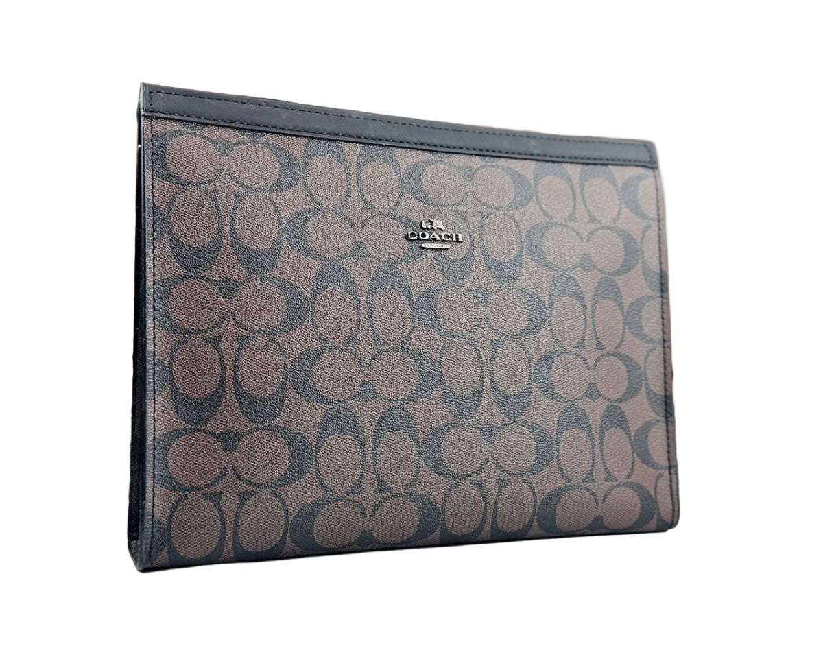 Coach Signature Pouch - Brown/Black