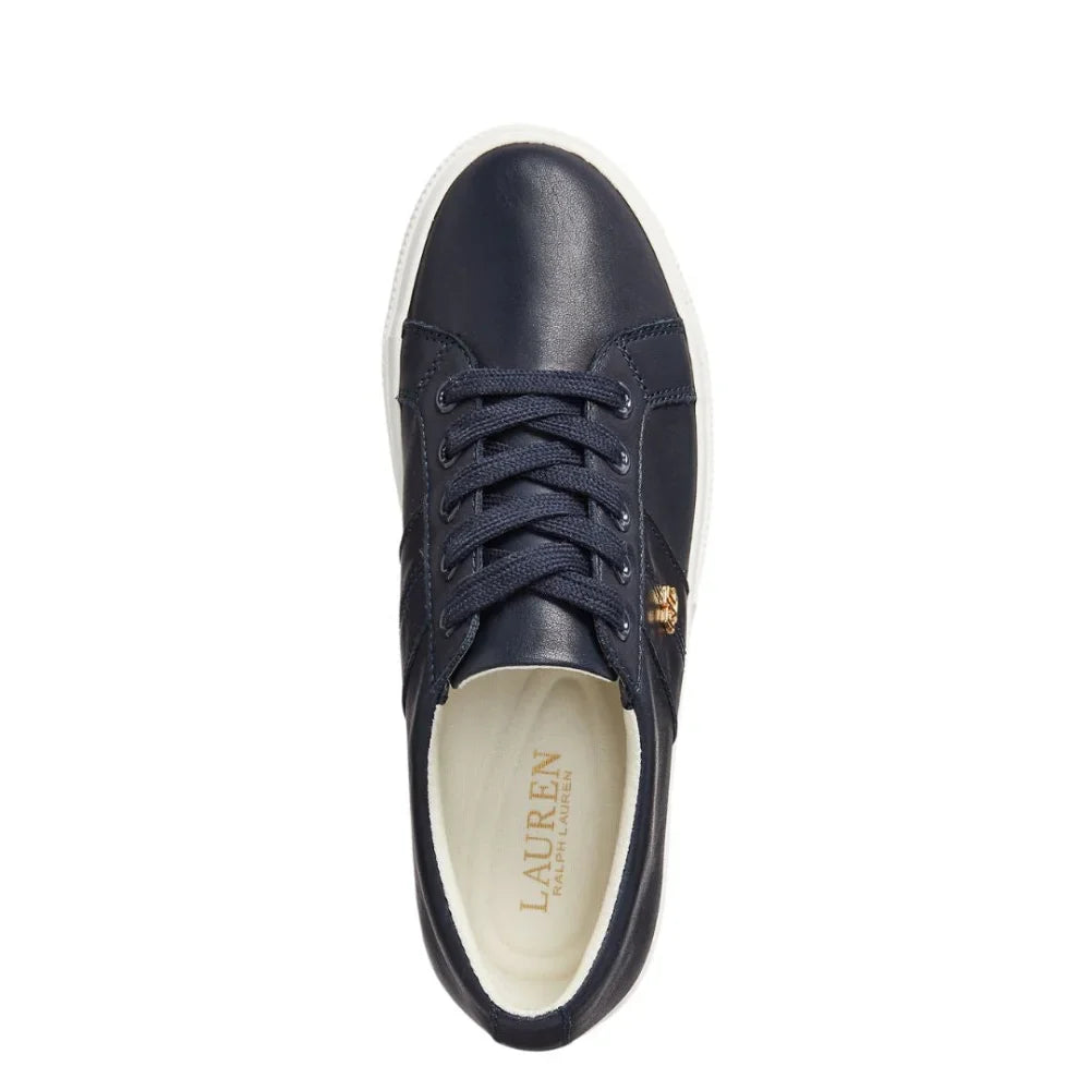 Ralph Lauren Janson II Nappa Leather Trainer Women -NAVY