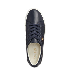 Ralph Lauren Janson II Nappa Leather Trainer Women -NAVY