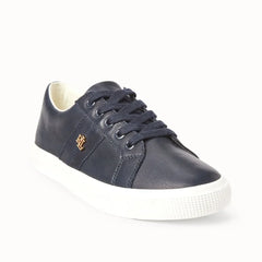 Ralph Lauren Janson II Nappa Leather Trainer Women -NAVY