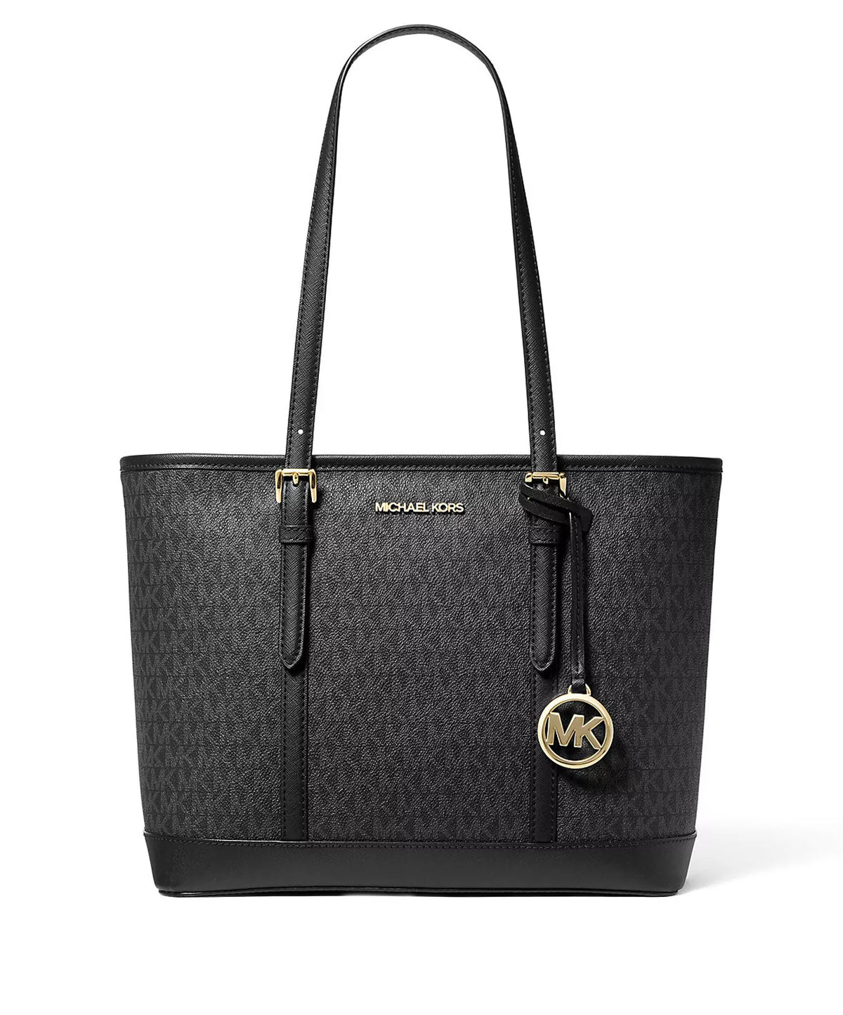 Michael Kors Jet Set Travel Large Logo Tote Bag - Black (Mirror)