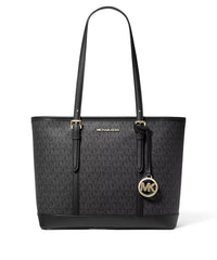 Michael Kors Jet Set Travel Large Logo Tote Bag - Black (Mirror)