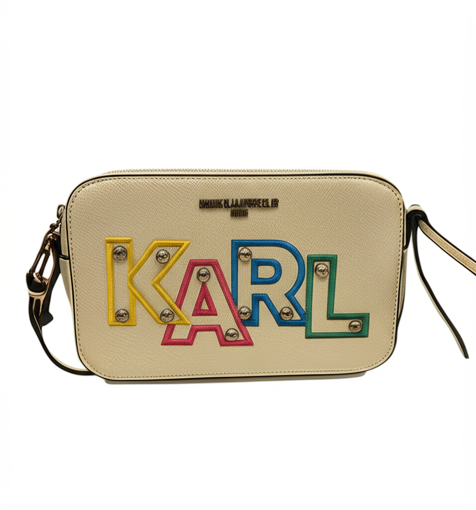 Karl   Lagerfeld   White   Love   Icons   Crossbody Beige (Mirror)